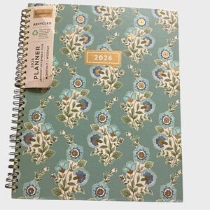 2026 Floral Planner with Spiral Binding